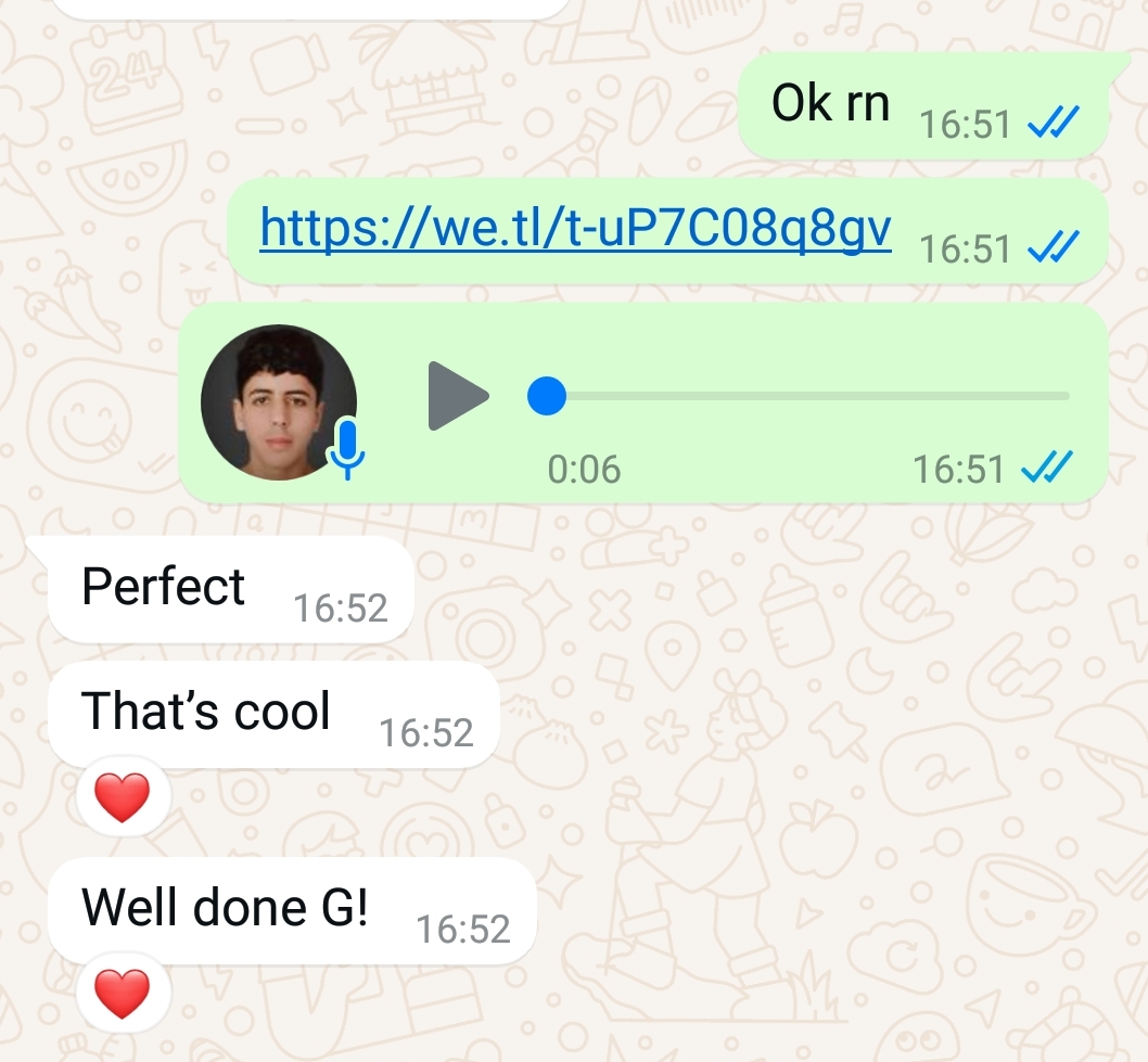 Client testimonial screenshot