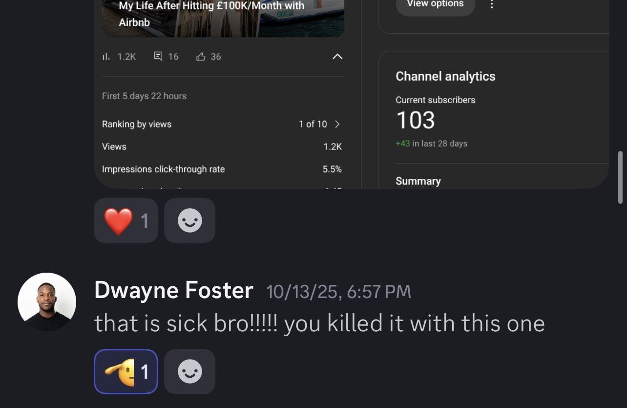 Client testimonial screenshot