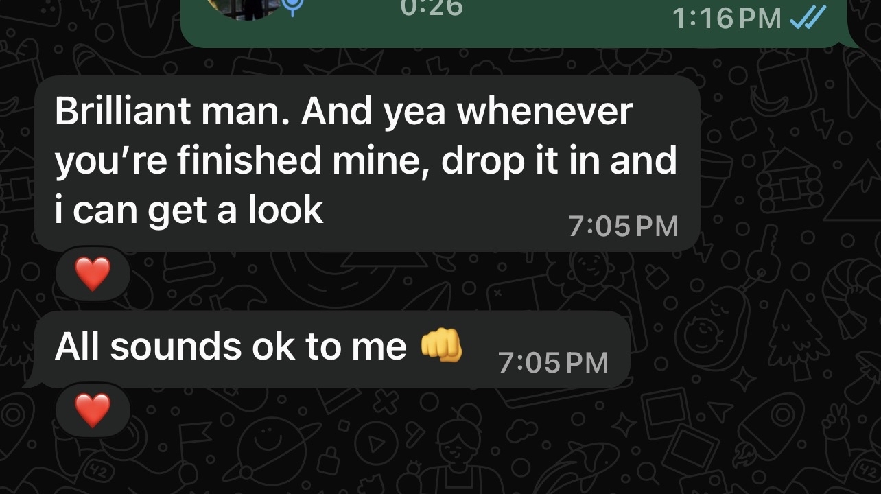 Client testimonial screenshot