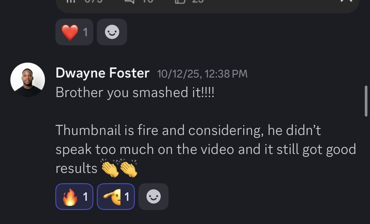 Client testimonial screenshot