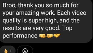 Client testimonial screenshot