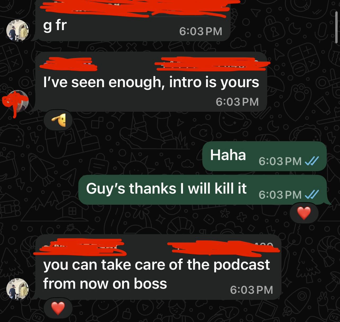 Client testimonial screenshot
